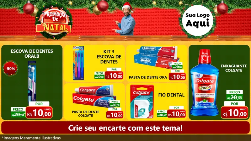 Modelo de TV para TV Horizontal com o tema Promoção de Natal para Higiene Pessoal