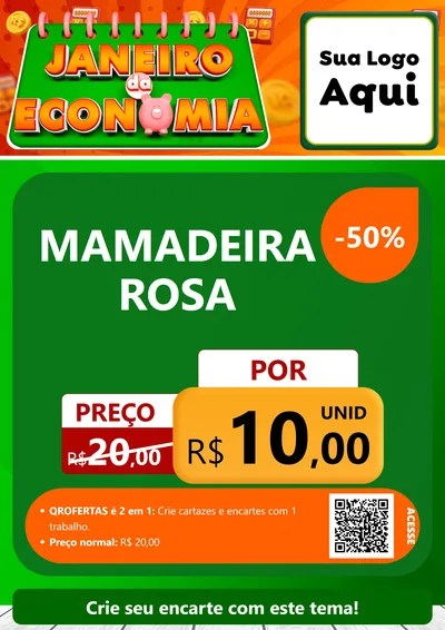 Modelo de Cartaz para Cartaz A4 Vertical com o tema Janeiro da Economia para Bebês