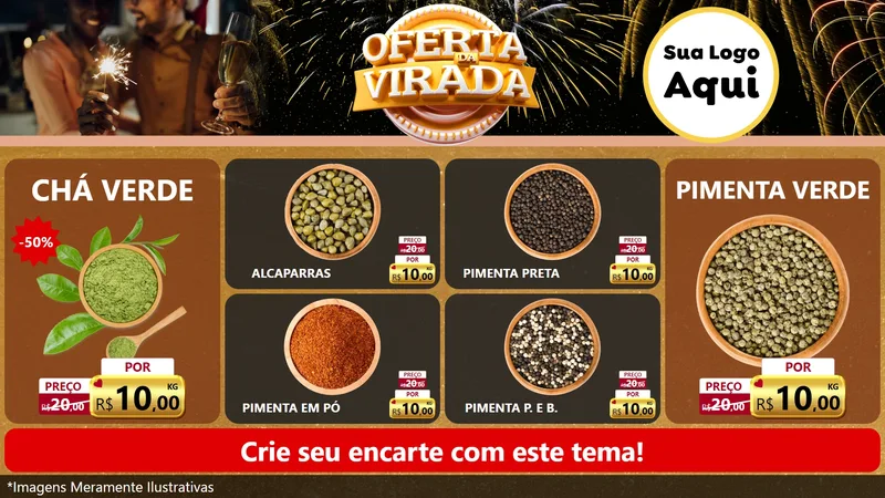Modelo de TV para TV Horizontal com o tema Oferta da Virada para Produtos Naturais