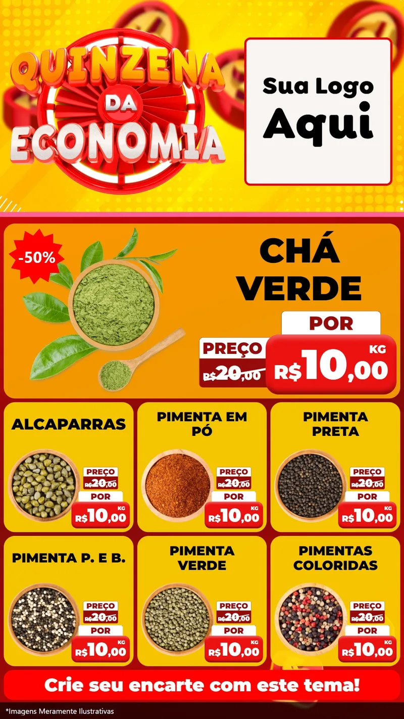 Modelo de Rede Social para Stories com o tema Quinzena Da Economia para Produtos Naturais