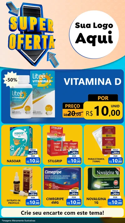 Modelo de Rede Social para Stories com o tema Super Oferta - Bebê para Farmácia