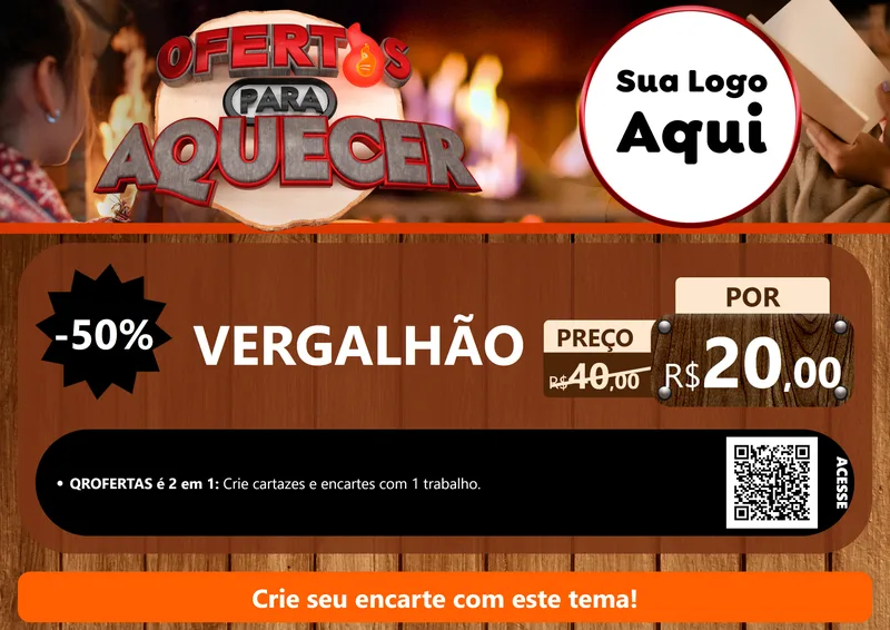 Modelo de Cartaz para Cartaz A4 Horizontal com o tema Ofertas Para Aquecer para Ferragens