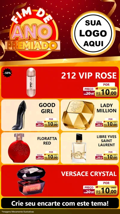 Modelo de TV para TV Vertical com o tema Fim de Ano Premiado para Perfumes