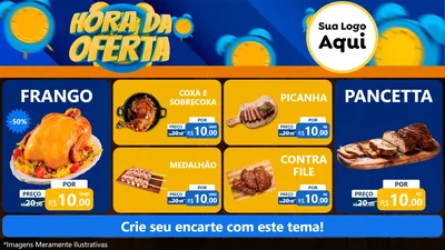 Modelo de TV para TV Horizontal com o tema Hora da Oferta para Assados