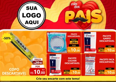 Modelo de Encarte para Encarte A4 Horizontal com o tema Mês Dos Pais para Embalagens