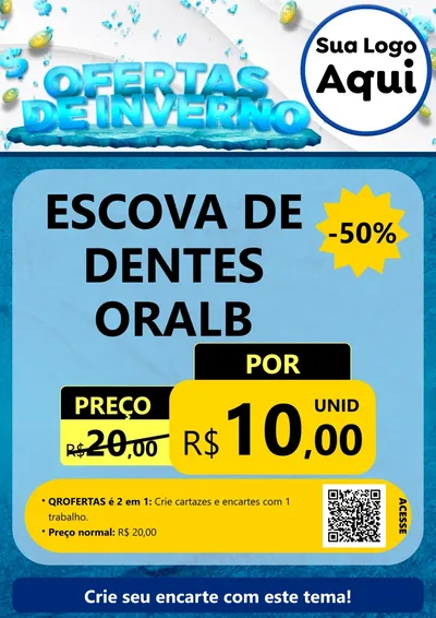 Modelo de Cartaz para Cartaz A4 Vertical com o tema Ofertas de Inverno para Higiene Pessoal