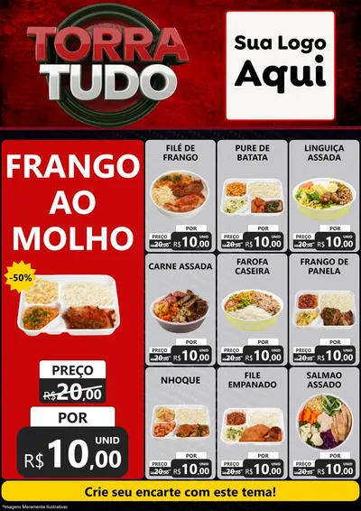 Modelo de Encarte para Encarte A4 Vertical com o tema Torra Tudo para Restaurante
