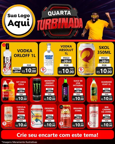 Modelo de Rede Social para Feed Instagram com o tema Quarta Turbinada para Distribuidora de bebidas