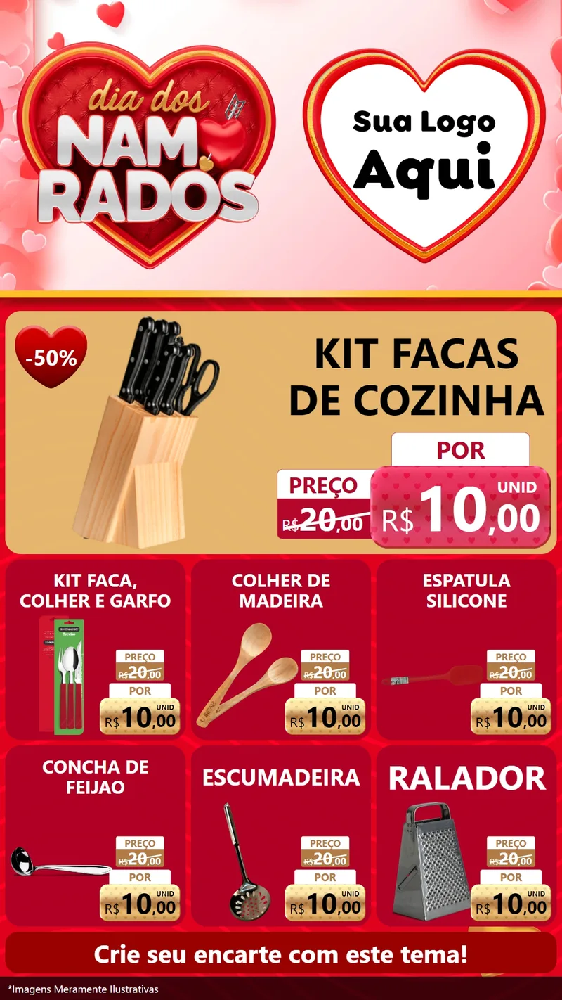 Modelo de Rede Social para Stories com o tema Dia dos Namorados para Utilidades Domésticas