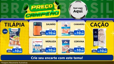 Modelo de TV para TV Horizontal com o tema Preço Campeão - Copa para Peixaria