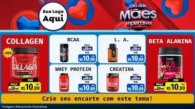 Modelo de TV para TV Horizontal com o tema Dia Das Mães Imperdível para Suplementos alimentares