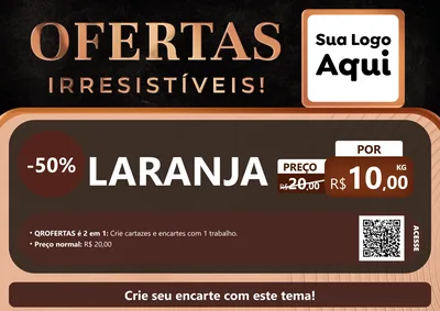 Modelo de Cartaz para Cartaz A4 Horizontal com o tema Ofertas Irresistíveis! para Hortifrúti