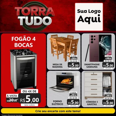 Modelo de Rede Social para Feed Facebook com o tema Torra Tudo para Móveis e Eletro