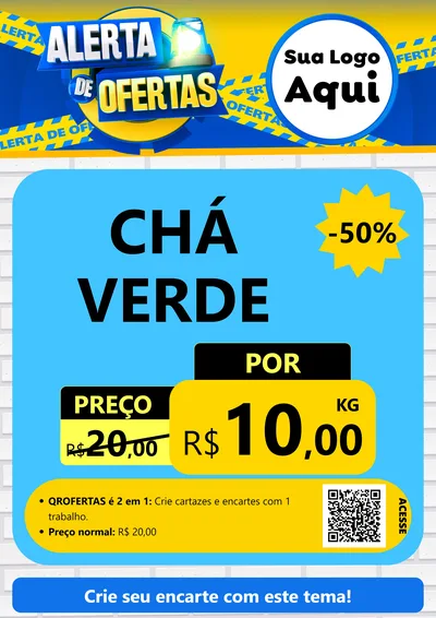 Modelo de Cartaz para Cartaz A4 Vertical com o tema Alerta de Ofertas para Produtos Naturais