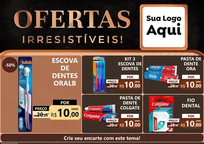Modelo de Encarte para Encarte A4 Horizontal com o tema Ofertas Irresistíveis! para Higiene Pessoal