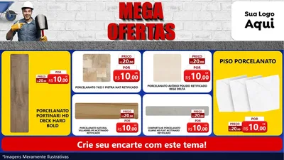 Modelo de TV para TV Horizontal com o tema Material de Construção para Pisos e revestimentos