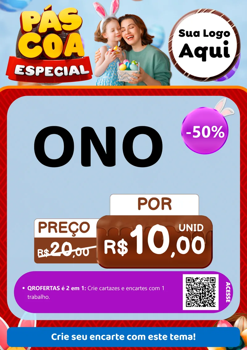 Modelo de Cartaz para Cartaz A4 Vertical com o tema Páscoa Especial para Óticas