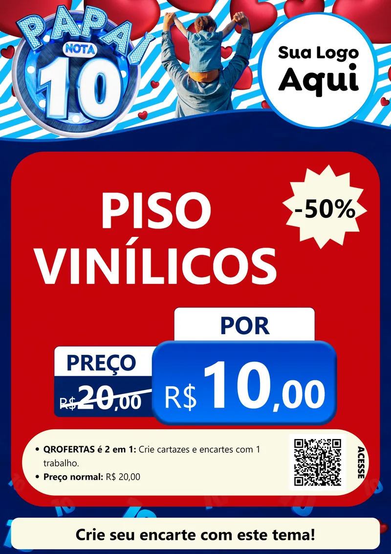 Modelo de Cartaz para Cartaz A4 Vertical com o tema Papai Nota 10 para Material para Construção