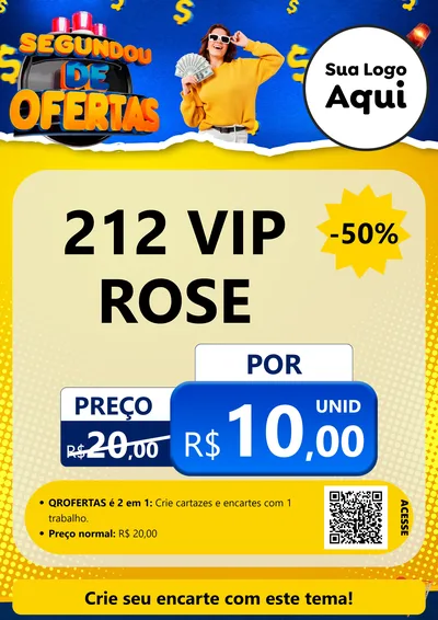 Modelo de Cartaz para Cartaz A4 Vertical com o tema Segundou de Ofertas para Perfumes