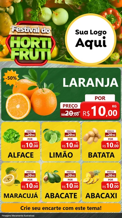 Modelo de Rede Social para Stories com o tema Festival do Hortifrúti para Hortifrúti