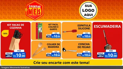 Modelo de TV para TV Horizontal com o tema Ofertas do Mês para Utilidades Domésticas