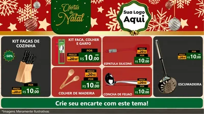 Modelo de TV para TV Horizontal com o tema Natal de Ofertas para Utilidades Domésticas