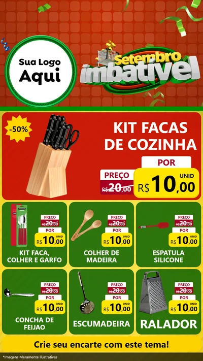 Modelo de Rede Social para Stories com o tema Setembro Imbatível para Utilidades Domésticas