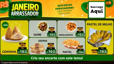 Modelo de TV para TV Horizontal com o tema Janeiro Arrasador para Salgadaria