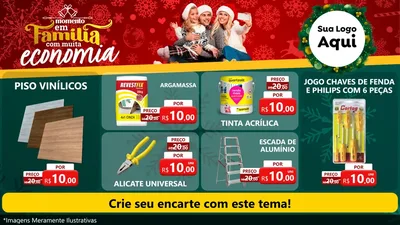 Modelo de TV para TV Horizontal com o tema Momento em Família (Natal) para Material para Construção