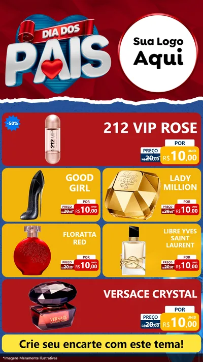 Modelo de TV para TV Vertical com o tema Dia dos Pais para Perfumes
