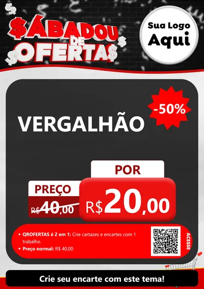 Modelo de Cartaz para Cartaz A4 Vertical com o tema Sabadou de Ofertas para Ferragens