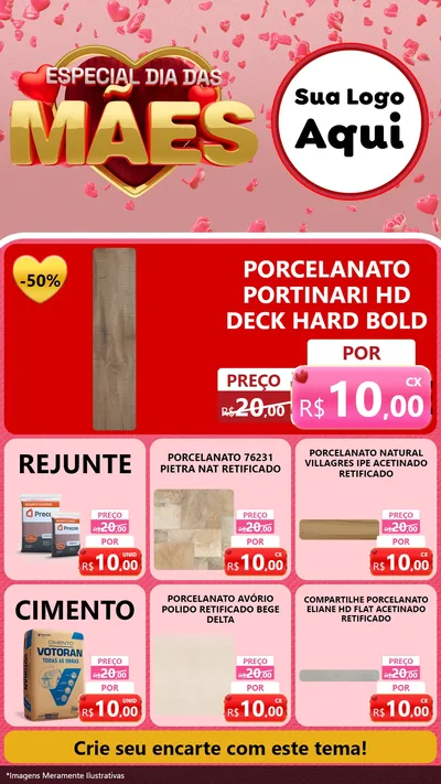 Modelo de Rede Social para Stories com o tema Especial Dia Das Mães para Pisos e revestimentos