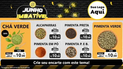 Modelo de TV para TV Horizontal com o tema Junho Imbatível para Produtos Naturais