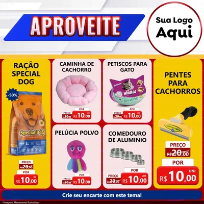 Modelo de Rede Social para Feed Facebook com o tema Aproveite para Pet Shop