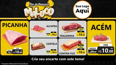 Modelo de TV para TV Horizontal com o tema Fim de Semana Maluco para Açougue