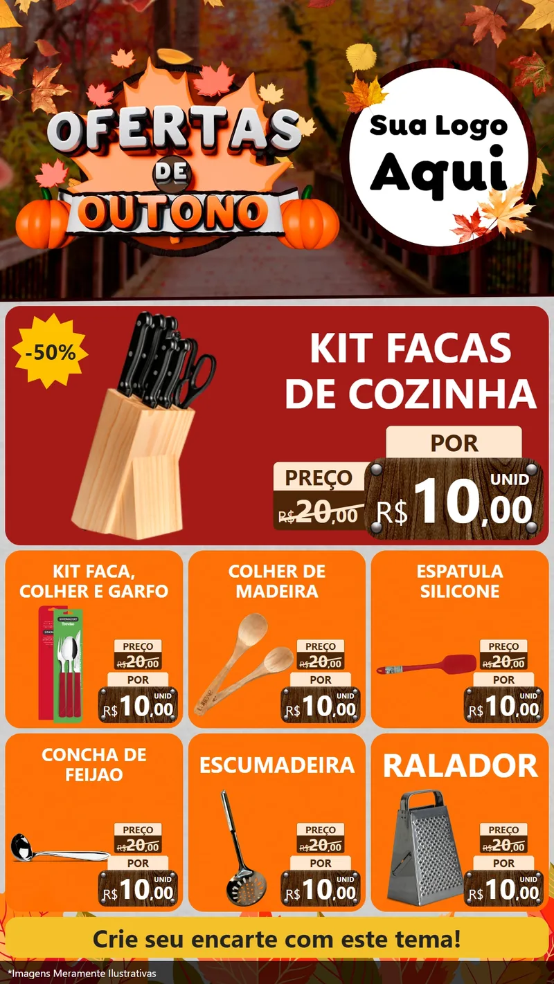 Modelo de Rede Social para Stories com o tema Ofertas de Outono para Utilidades Domésticas