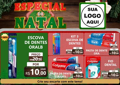 Modelo de Encarte para Encarte A4 Horizontal com o tema Especial de Natal para Higiene Pessoal