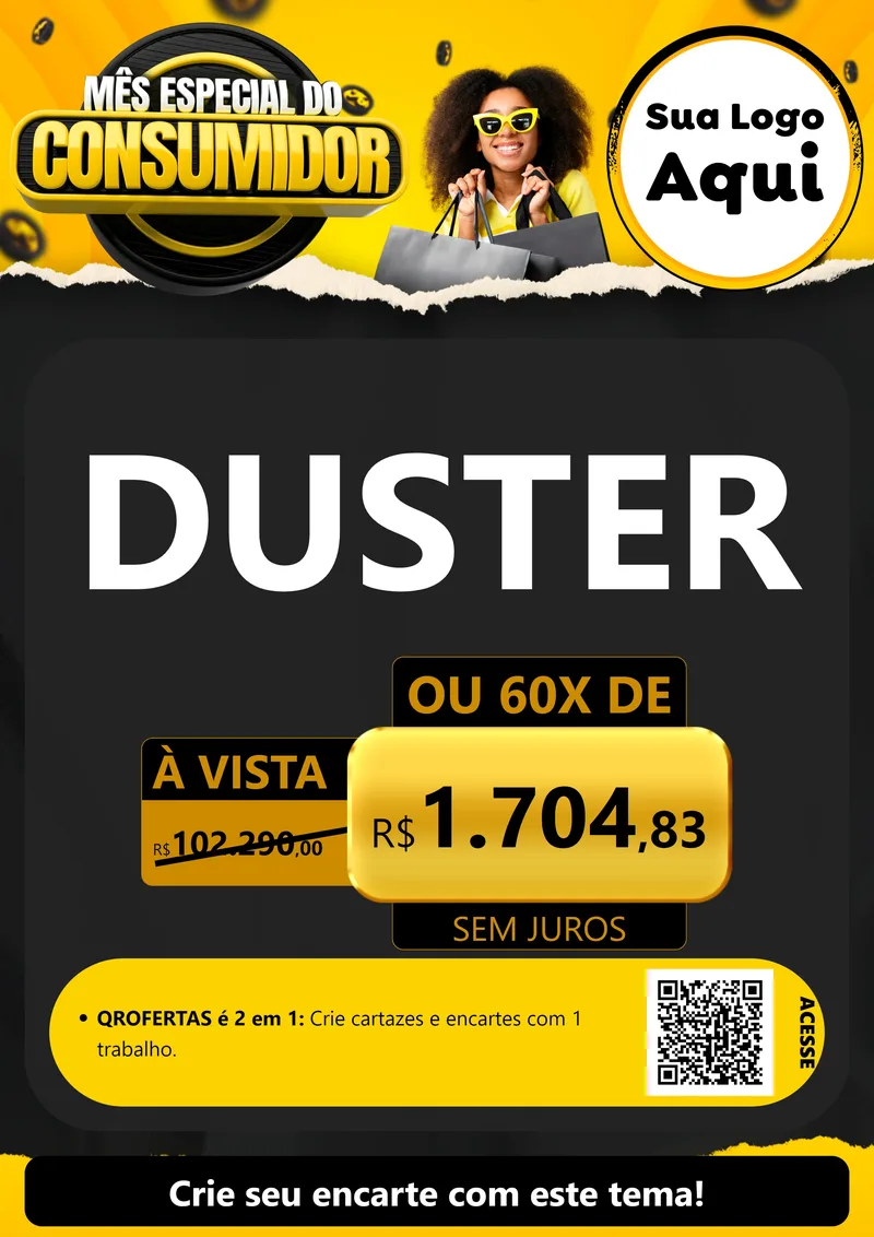 Modelo de Cartaz para Cartaz A4 Vertical com o tema Mês Especial do Consumidor para Concessionaria de Carros