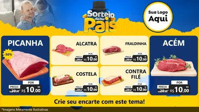Modelo de TV para TV Horizontal com o tema Sorteio Dia Dos Pais para Açougue