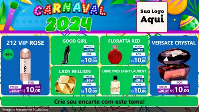 Modelo de TV para TV Horizontal com o tema Carnaval 2027 para Perfumes