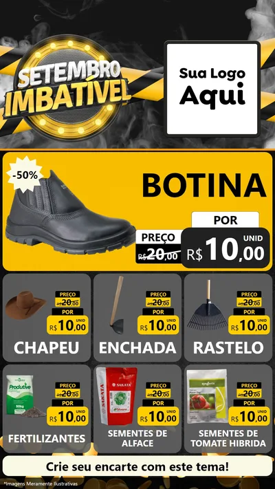 Modelo de Rede Social para Stories com o tema Setembro Imbatível para Agropecuária