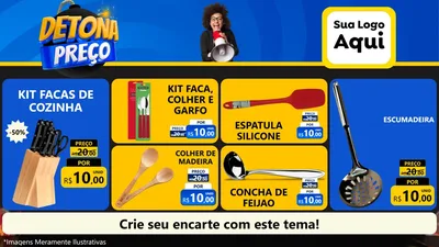 Modelo de TV para TV Horizontal com o tema Detona Preços para Utilidades Domésticas