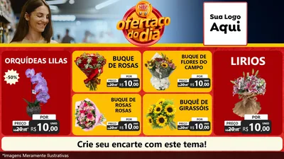 Modelo de TV para TV Horizontal com o tema Ofertaço Do Dia para Floricultura e jardim