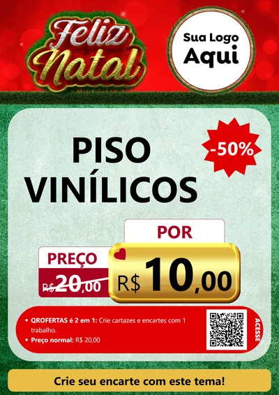 Modelo de Cartaz para Cartaz A4 Vertical com o tema Feliz Natal para Material para Construção