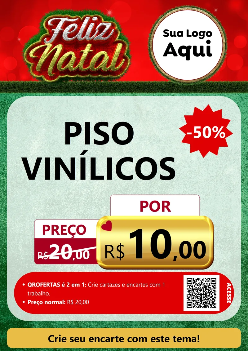 Modelo de Cartaz para Cartaz A4 Vertical com o tema Feliz Natal para Material para Construção