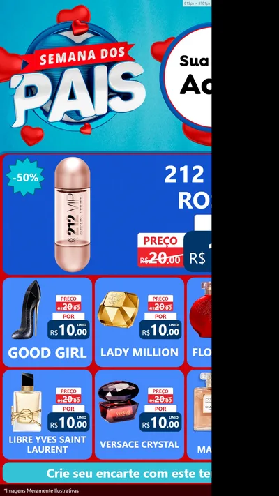 Modelo de Rede Social para Stories com o tema Semana Dos Pais para Perfumes