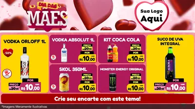 Modelo de TV para TV Horizontal com o tema Dia Das Mães para Distribuidora de bebidas
