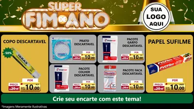 Modelo de TV para TV Horizontal com o tema Super Fim de Ano para Embalagens