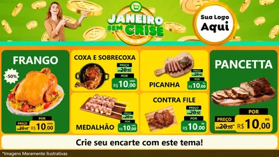 Modelo de TV para TV Horizontal com o tema Janeiro Sem Crise para Assados
