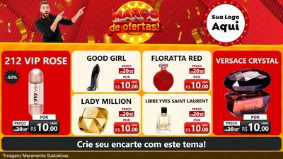 Modelo de TV para TV Horizontal com o tema Março de Ofertas! para Perfumes